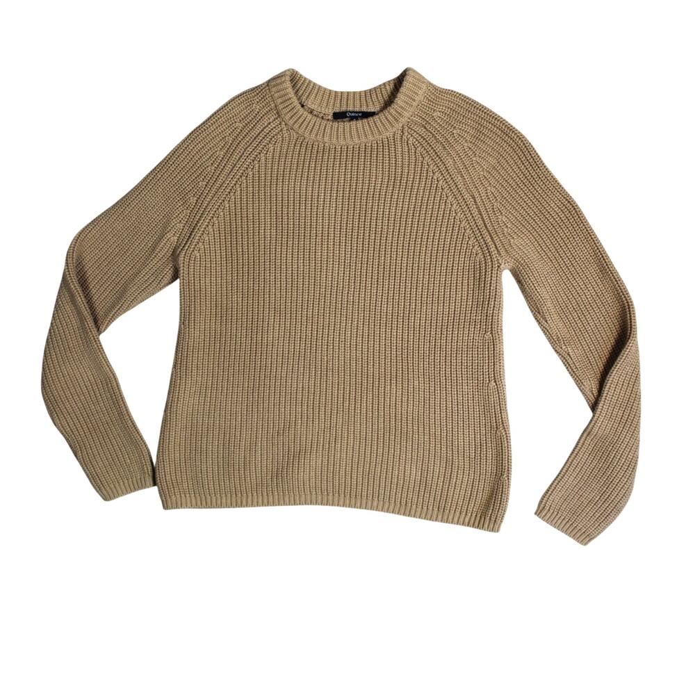 Quince Fisherman Sweater Womens Small Brown Organic Cotton Crew Minimalist